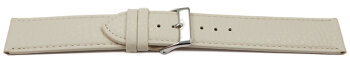 XL Quick release Watch strap soft leather grained creme...