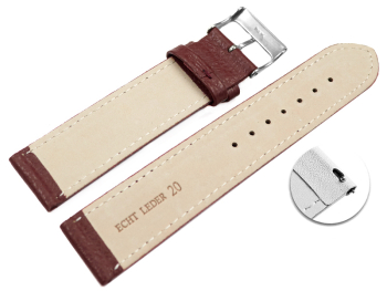 XL Quick release Watch strap soft leather grained bordeaux 12mm 14mm 16mm 18mm 20mm 22mm