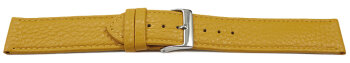 XL Quick release Watch strap soft leather grained mustard...