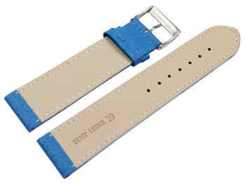 XS Watch strap soft leather grained sea blue 12mm 14mm 16mm 18mm 20mm