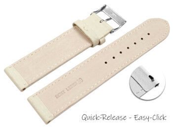 XS Quick Release Watch strap soft leather grained cream 12mm 14mm 16mm 18mm 20mm