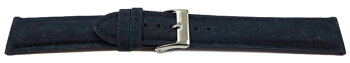 Dark blue Vegan Cork Lightly padded Watch Strap 14mm 16mm 18mm 20mm 22mm