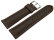 Dark Brown Vegan Grain Watch Strap padded 18mm 20mm 22mm 24mm