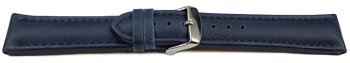 Blue Vegan Grain Watch Strap padded 18mm 20mm 22mm 24mm