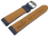 Blue Vegan Grain Watch Strap padded 18mm 20mm 22mm 24mm