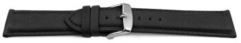 Watch strap very soft leather padded retro look Slate 18mm Steel