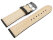 Watch strap very soft leather padded retro look Slate 18mm Steel