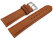 Watch strap very soft leather padded retro look light brown 18mm Steel