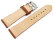 Watch strap very soft leather padded retro look light brown 18mm Steel