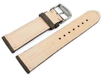 Watch strap very soft leather padded retro look stone 18mm Steel