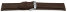 Watch strap very soft leather padded retro look dark brown 18mm Steel