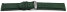 Watch strap very soft leather padded retro look green 18mm Steel