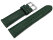 Watch strap very soft leather padded retro look green 18mm Steel