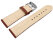 Watch strap very soft leather padded retro look Rust 18mm Steel