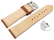 Quick Release Watch Strap very soft leather padded retro look light brown 14mm - 24mm