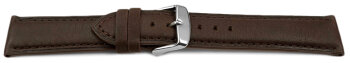 Quick Release Watch Strap very soft leather padded retro look dark brown 14mm - 24mm