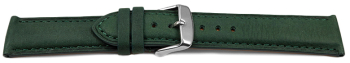 Quick Release Watch Strap very soft leather padded retro look green 14mm - 24mm