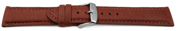 Quick Release Watch Strap very soft leather padded retro look Rust 14mm - 24mm