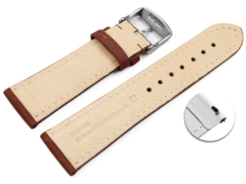 Quick Release Watch Strap very soft leather padded retro look Rust 14mm - 24mm