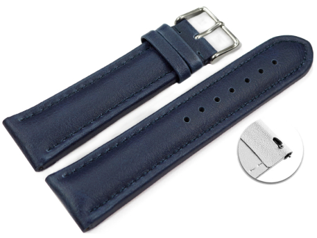 Blue Vegan Grain Quick release Watch Strap padded 18mm...