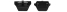 Casio Black Resin Cover End Pieces for GBA-800-3A GBA-800-8A