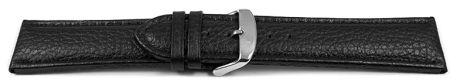 Watch strap - genuine leather - grain - black - 26, 28 mm