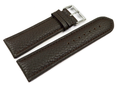 Watch strap - genuine leather - grain - black - 26, 28 mm