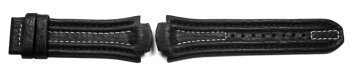 Lotus watch strap for15507 and 15502 - Black leather,...