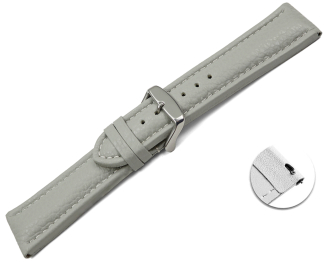 Quick release Watch Strap grained leather light gray 18mm 20mm 22mm 24mm 26mm 28mm