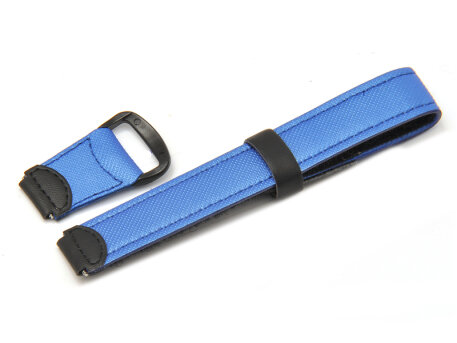 Velcro-Watch strap Casio for LW-200V, LW-200,Textile/Leather, blue