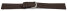 Watch strap Genuine deer leather grained dark brown 18mm Steel