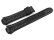 Lotus watch band for 15510 - black leather - light-grey stitching