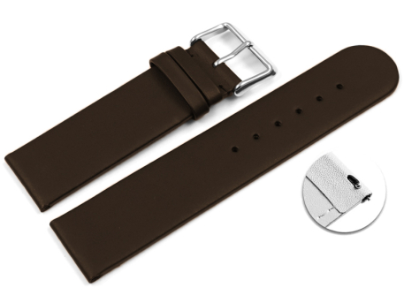 Watch strap hydrophobized leather Waterproof dark brown