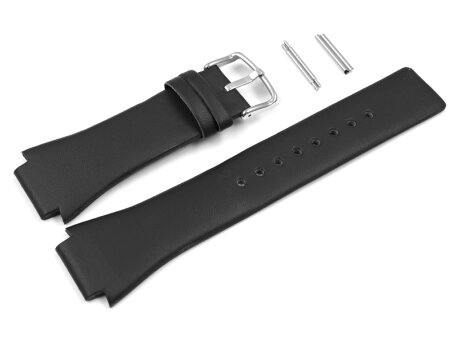 Watch strap Casio for EFA-113L-1A1V, Leather, black