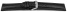Watch strap - Genuine leather - carbon print - black with black stitch