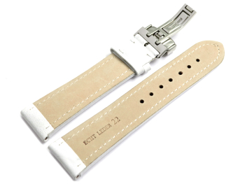 Deployment buckle - Watch band - Smooth- white - XXL