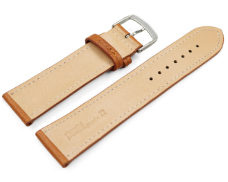 Watch strap light brown vegetable tanned leather lightly...