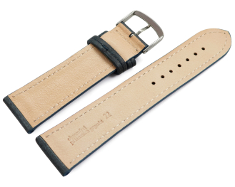Watch strap gray-blue vegetable tanned leather lightly...