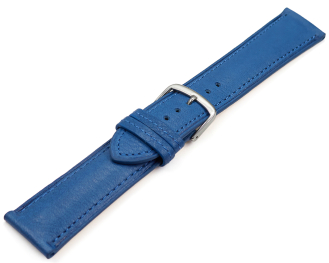 Watch strap blue vegetable tanned leather lightly padded 12mm - 22mm