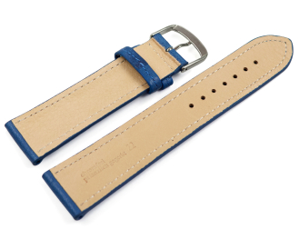 Watch strap blue vegetable tanned leather lightly padded...
