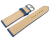 Watch strap blue vegetable tanned leather lightly padded 12mm - 22mm