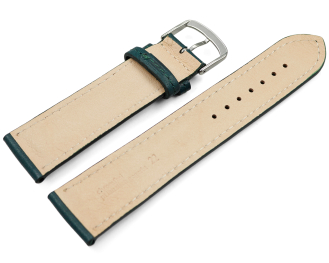Watch strap dark green vegetable tanned leather lightly...