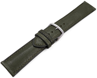 Watch strap Khaki vegetable tanned leather lightly padded 12mm - 22mm