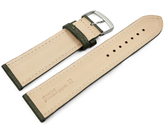 Watch strap Khaki vegetable tanned leather lightly padded...