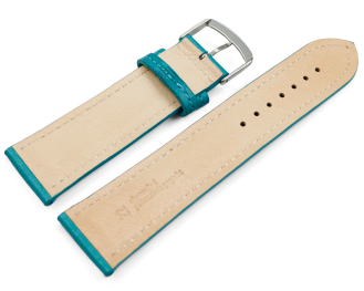 Watch strap turquoise vegetable tanned leather lightly...