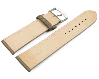 Watch strap taupe vegetable tanned leather lightly padded...