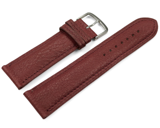 Watch strap Bordeaux vegetable tanned leather lightly...