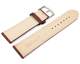 Watch strap Bordeaux vegetable tanned leather lightly...