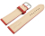 Watch strap red vegetable tanned leather lightly padded 12mm - 22mm
