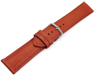 Watch strap Rust vegetable tanned leather lightly padded 12mm - 22mm